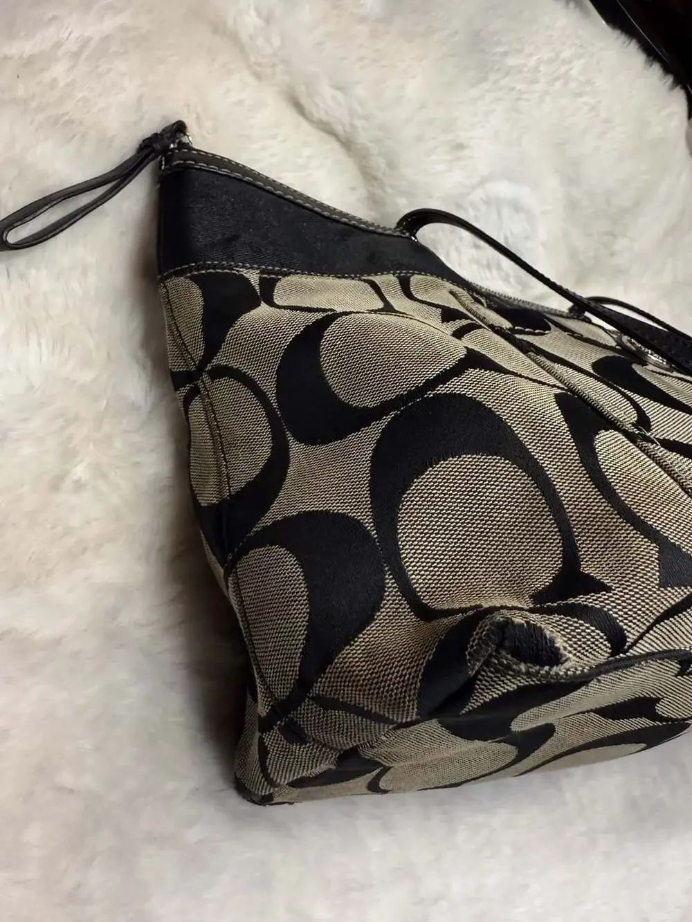 Coach Signature Canvas and Leather Tote Bag